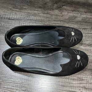TUK SophistiKitty Cat Ballet Flats Black Punk US 11 UK 9